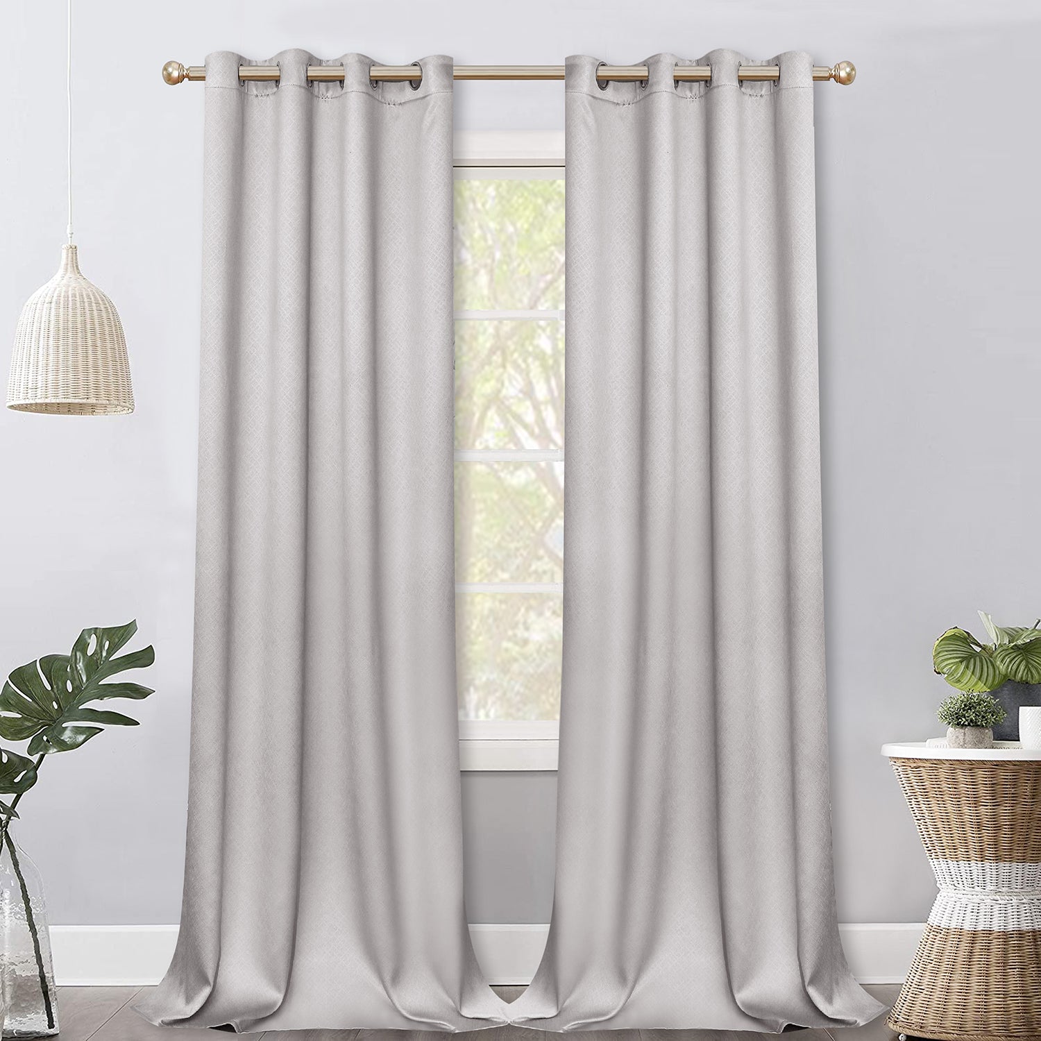 Jolly's Satin Curtains - Silver