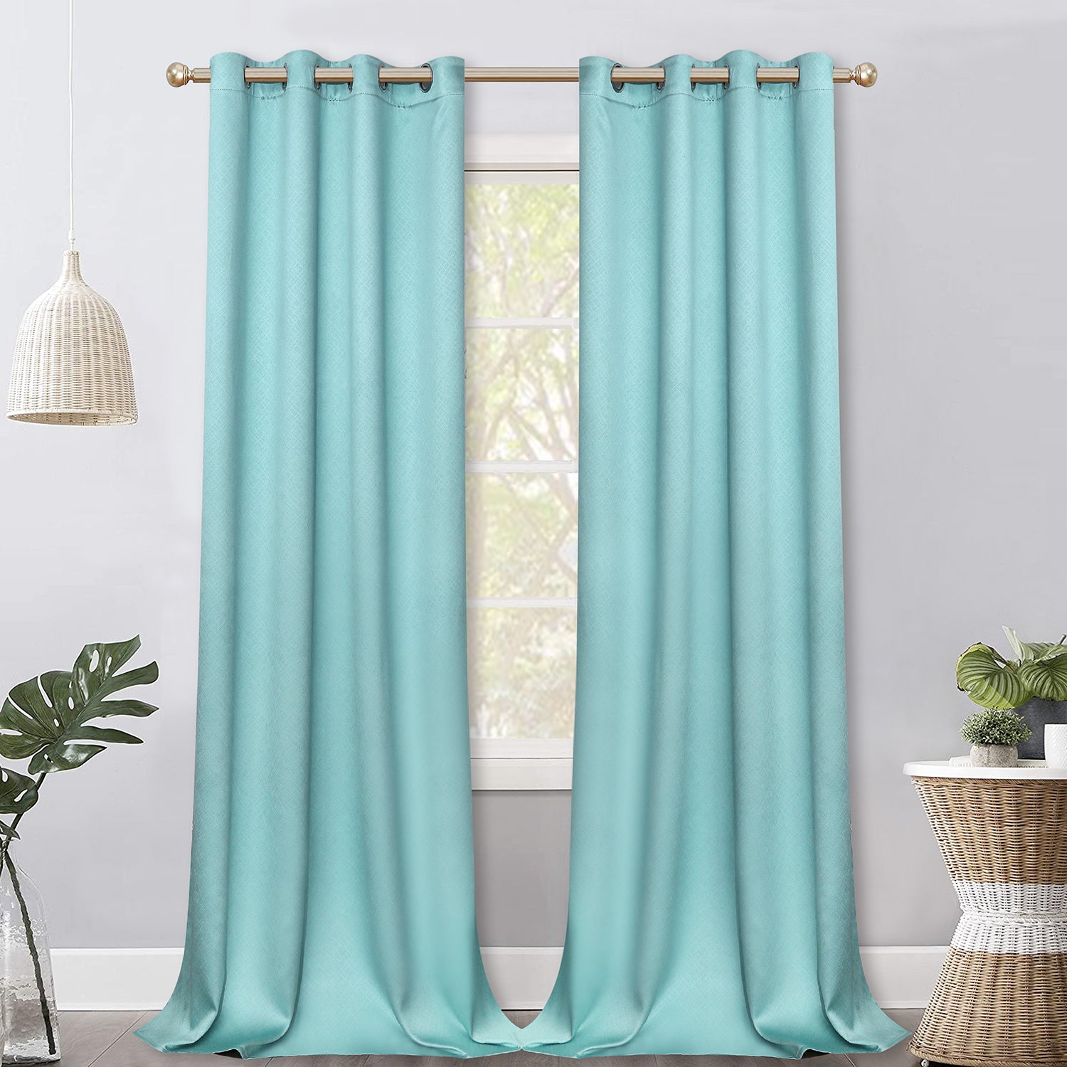 Jolly's Satin Curtains - Apple Green