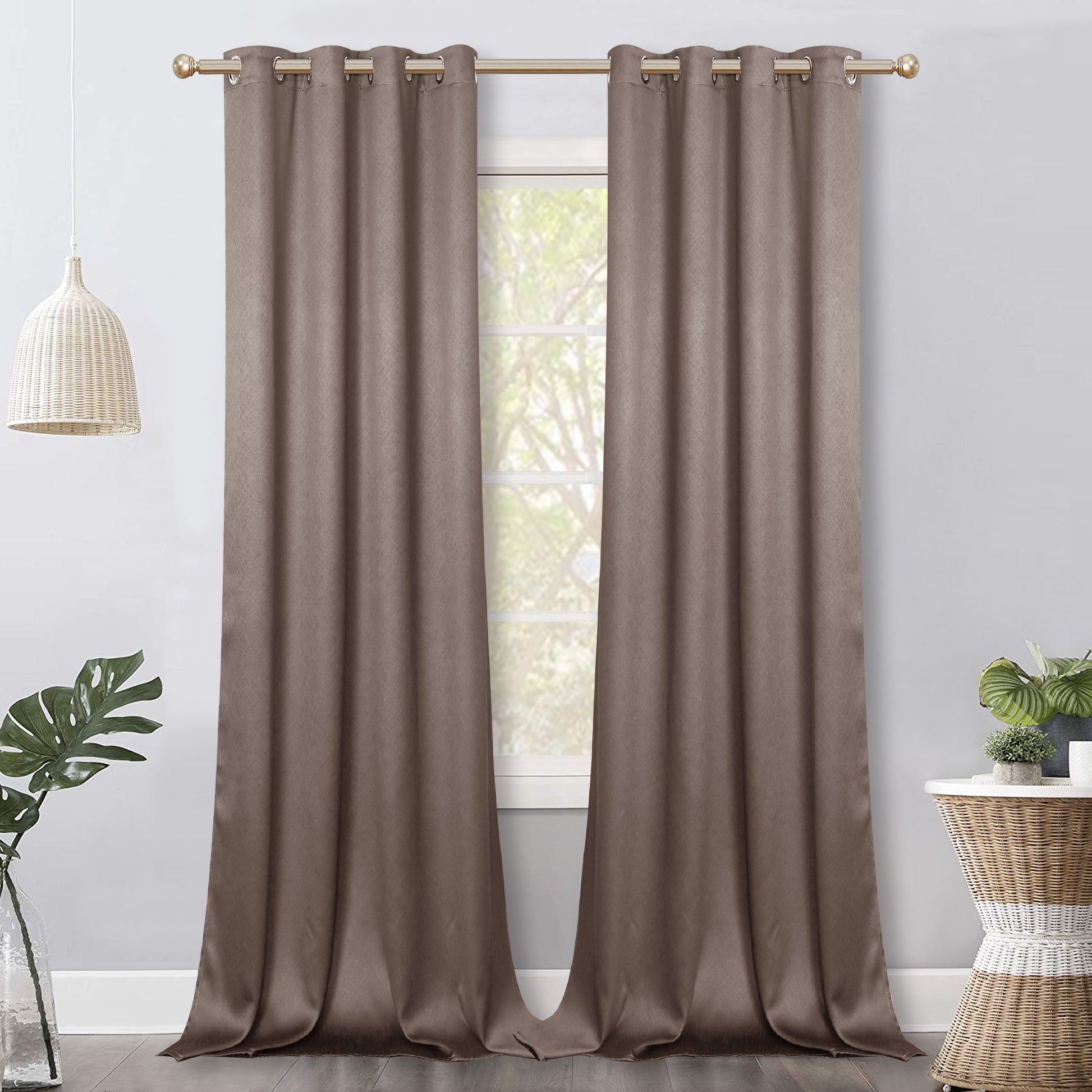 Jolly's Satin Curtains - Brown