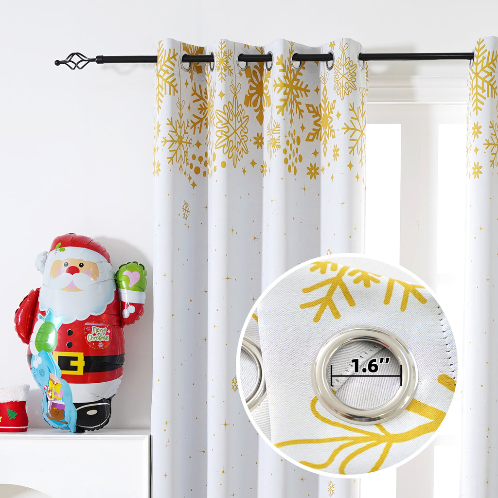 Christmas Curtains - White Xmas Trees