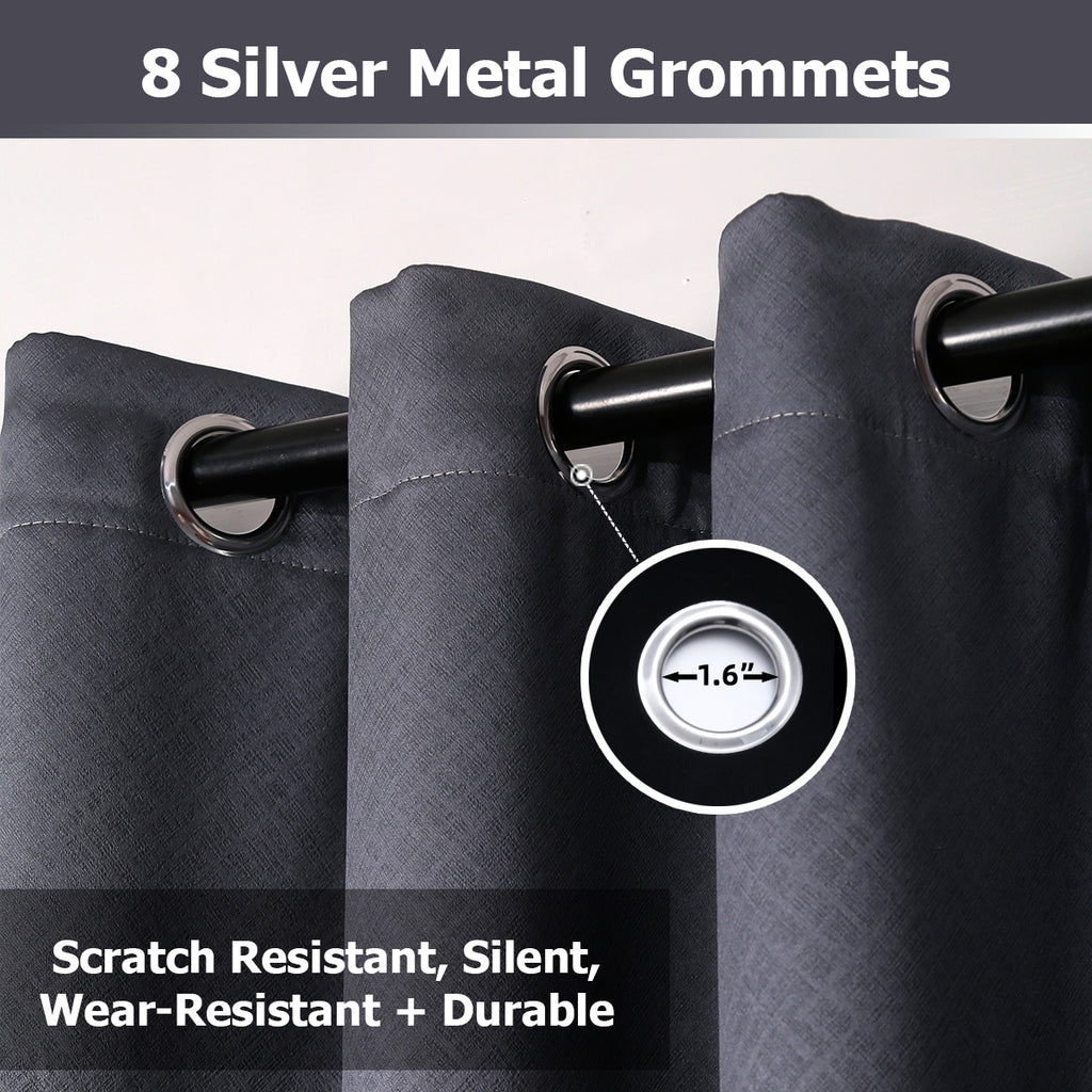 Jolly's Satin Curtains - Dark Gray