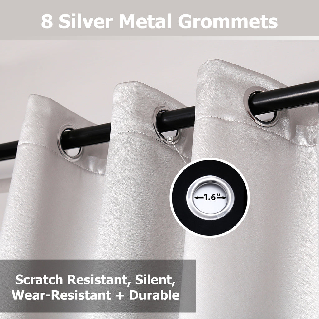 Jolly's Satin Curtains - Silver