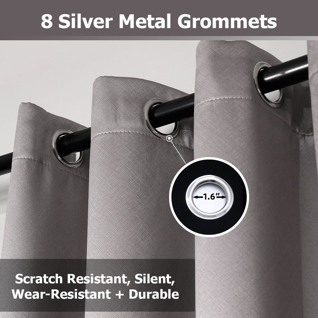 Jolly's Satin Curtains - Gray