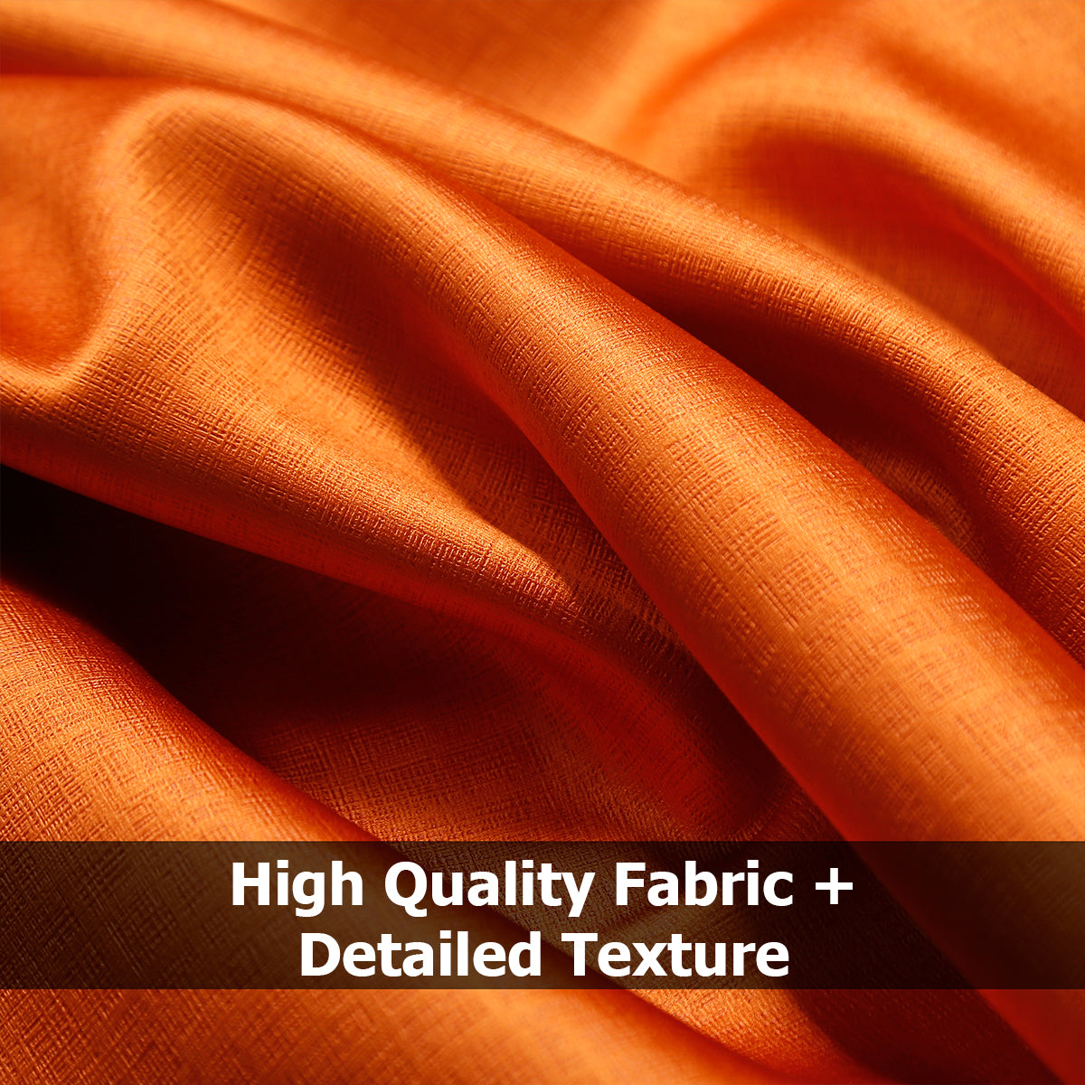 Jolly's Satin Curtains - Orange