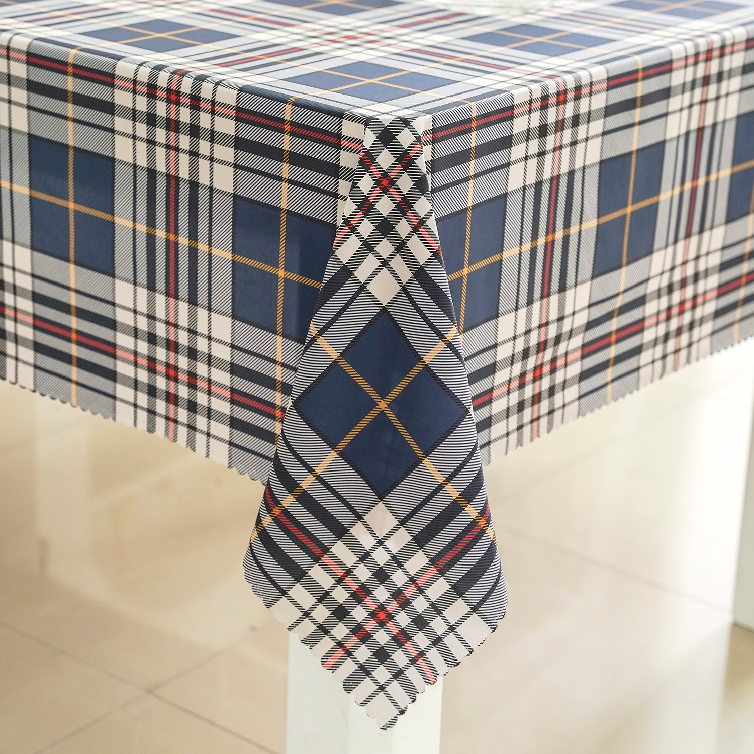 Daily Blue Tartan Plaid Rectangle Tablecloth