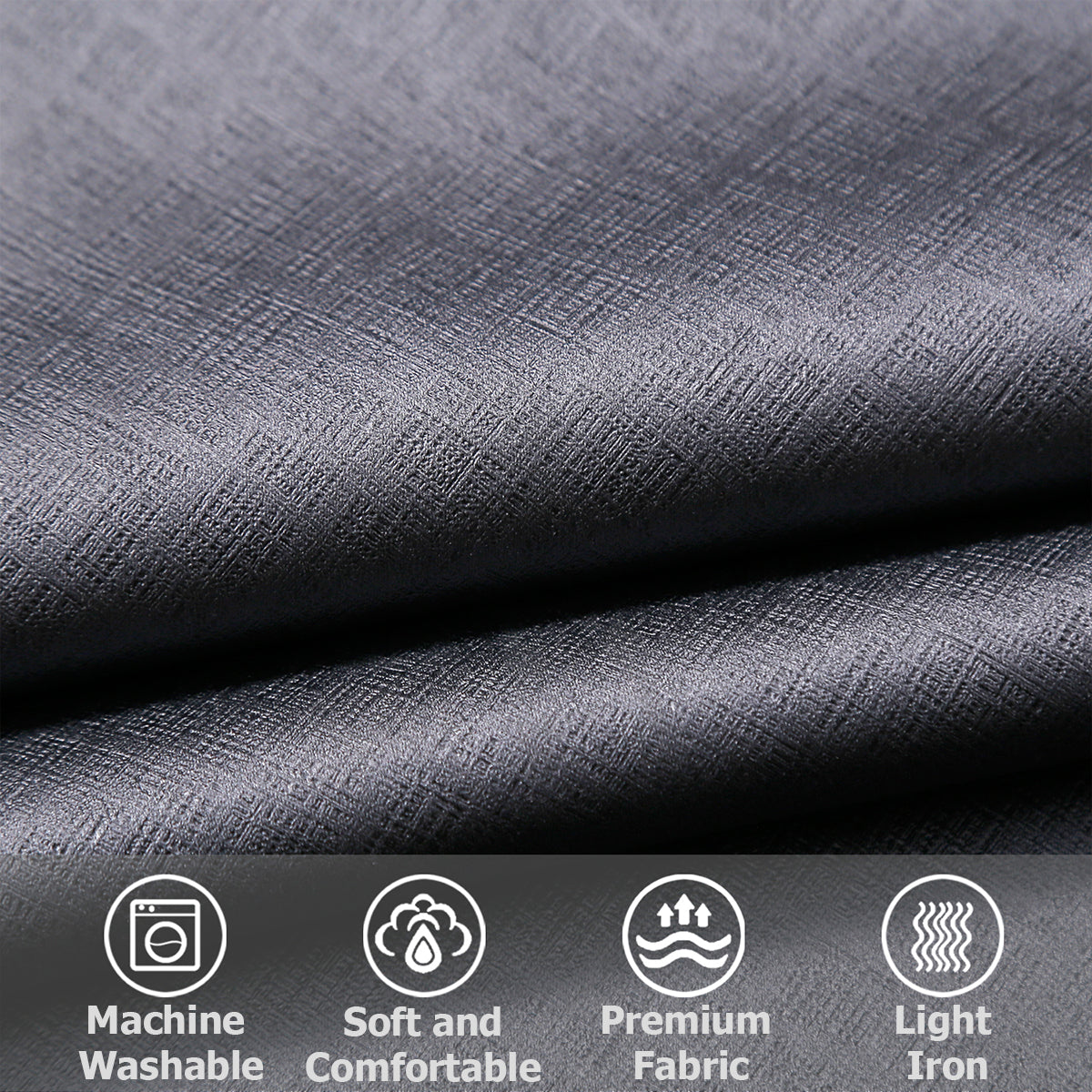 Jolly's Satin Curtains - Dark Gray