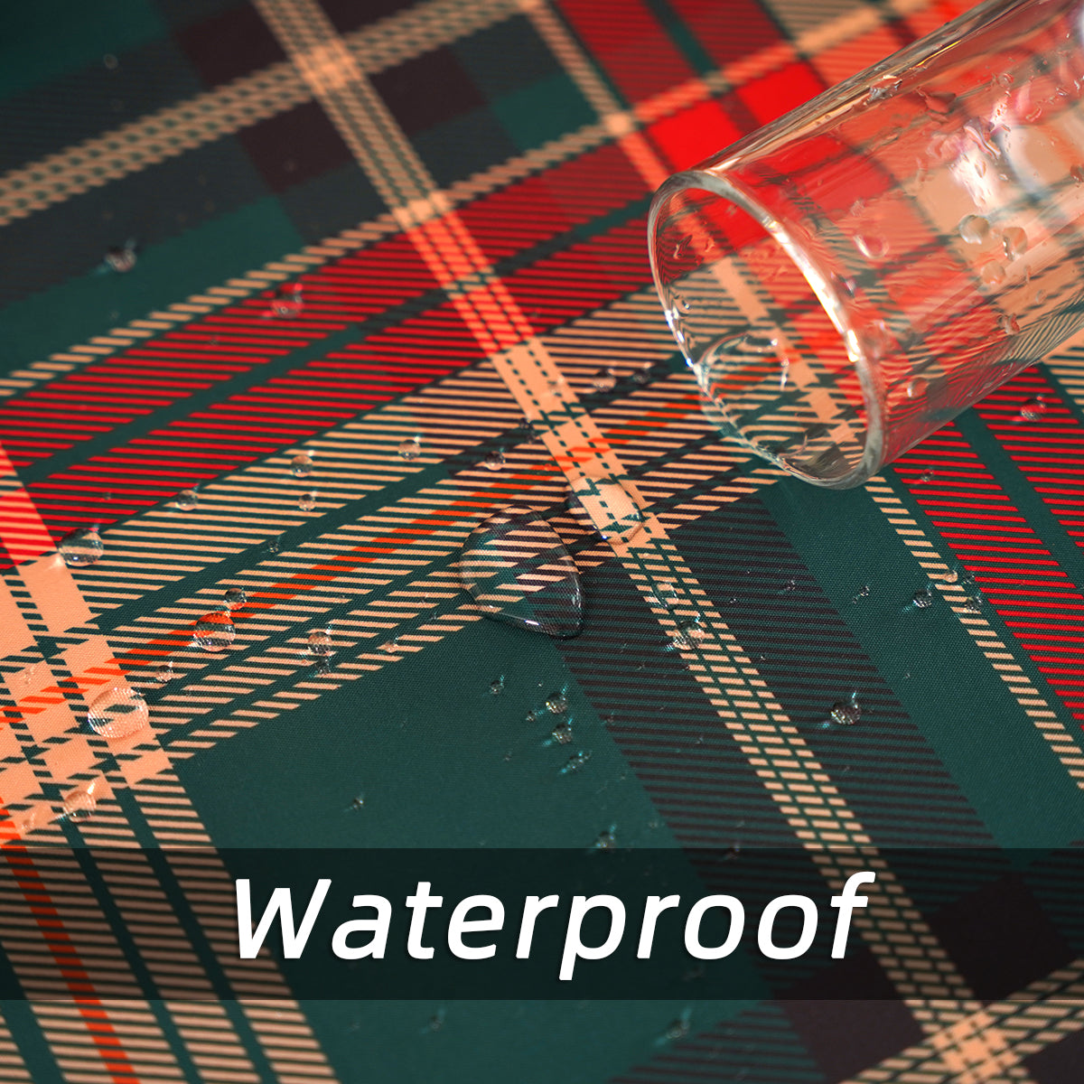 Christmas Tartan Plaid Rectangle Tablecloth - Green-Red