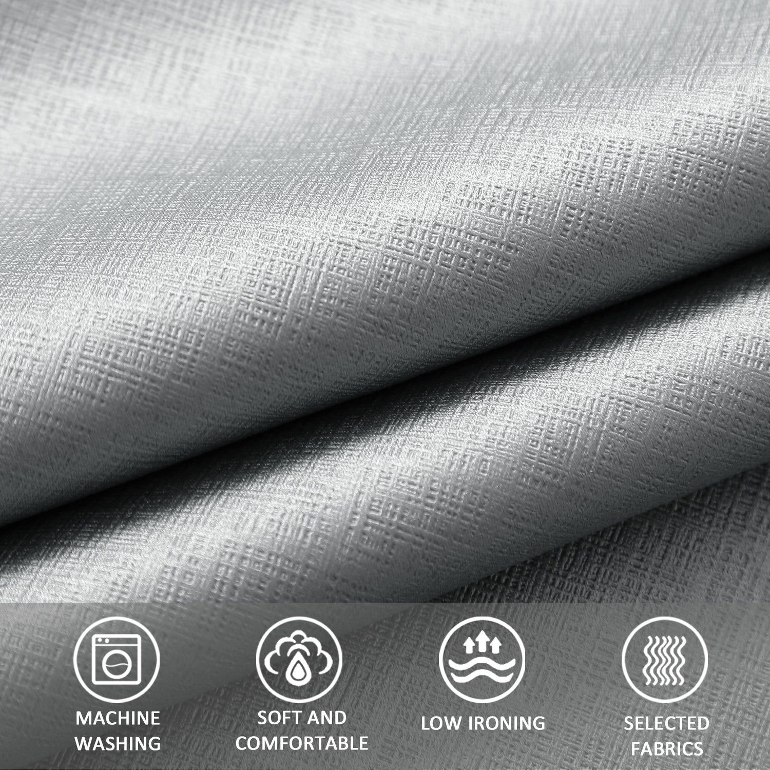 Jolly's Satin Curtains - Light Gray