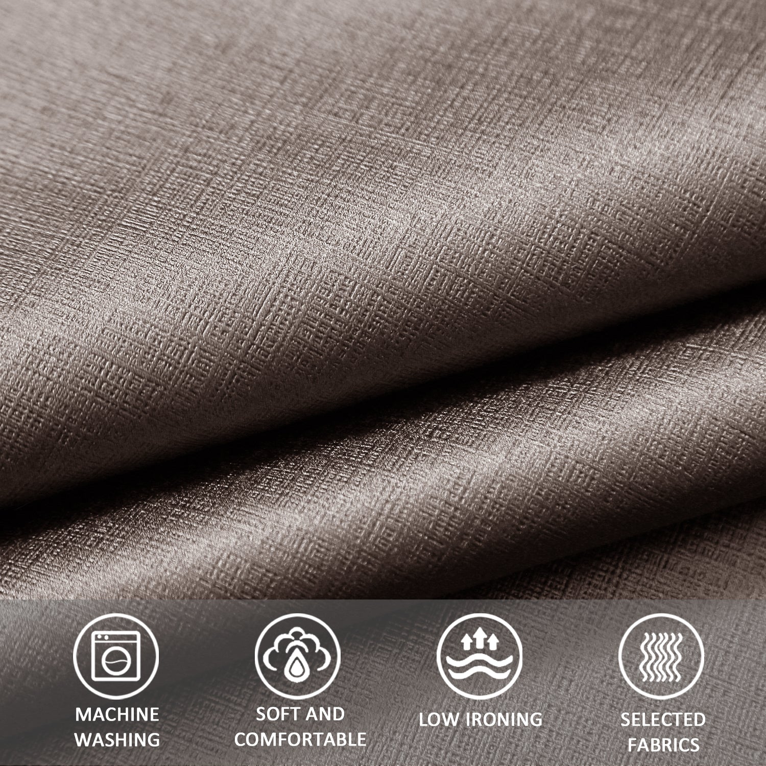 Jolly's Satin Curtains - Brown