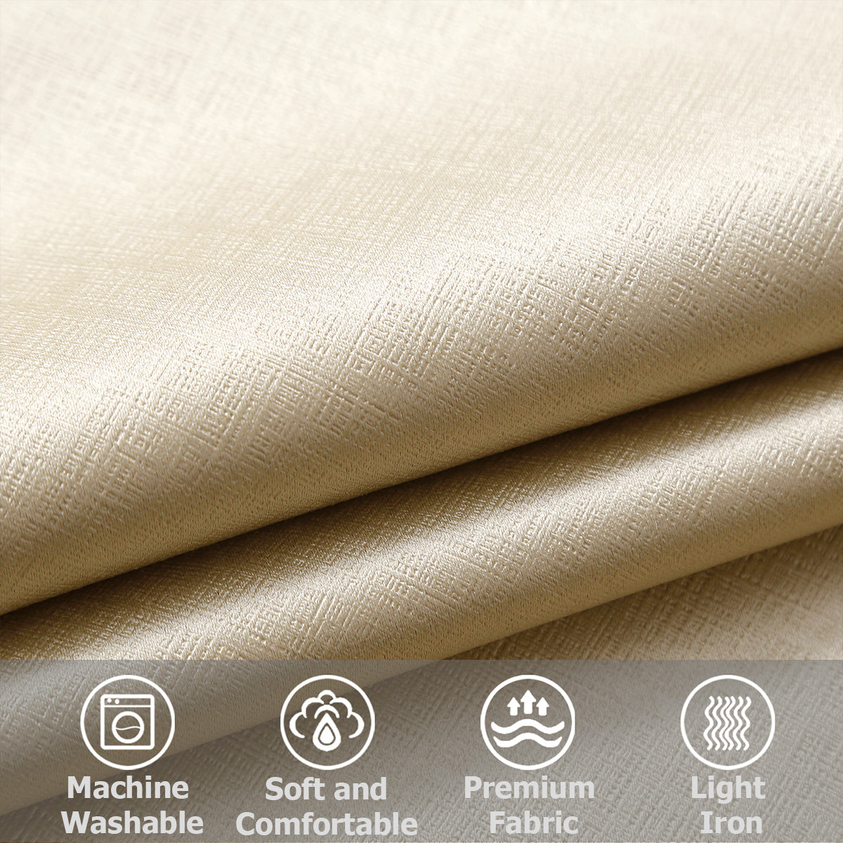 Jolly's Satin Curtains - Beige