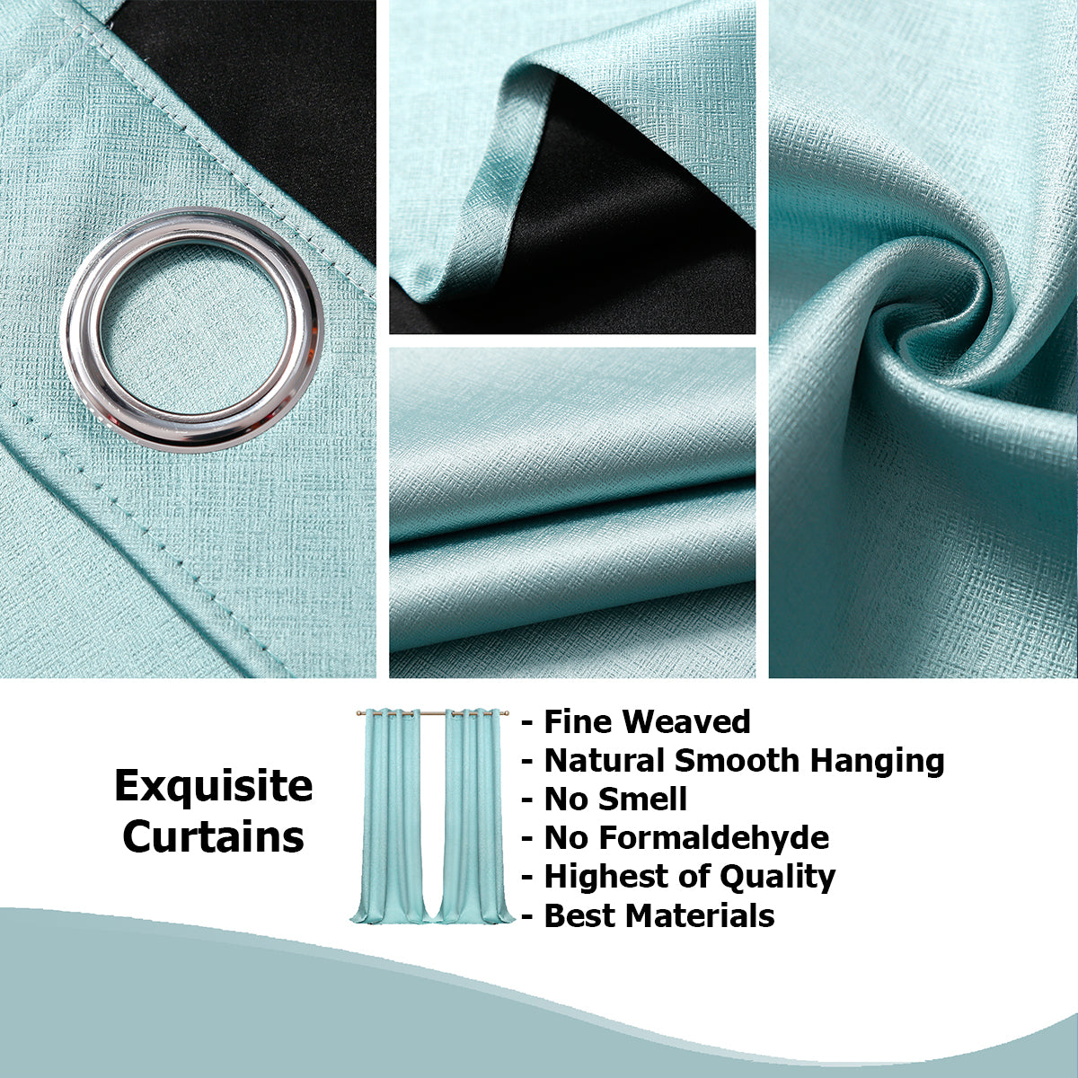 Jolly's Satin Curtains - Apple Green