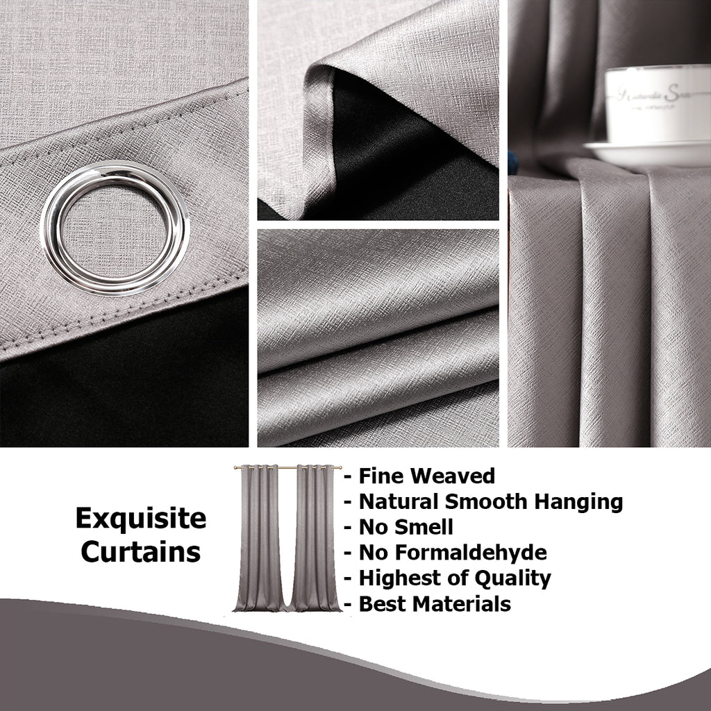 Jolly's Satin Curtains - Gray