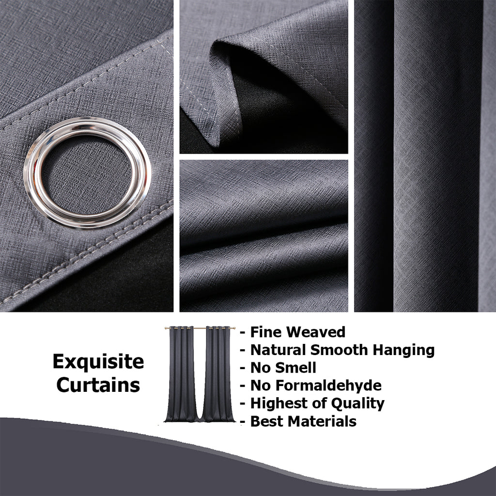 Jolly's Satin Curtains - Dark Gray