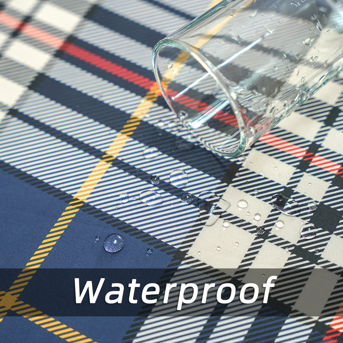 Daily Blue Tartan Plaid Rectangle Tablecloth