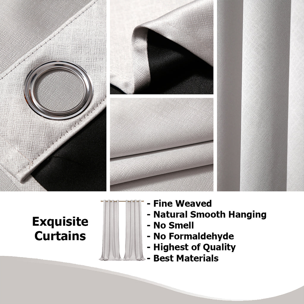 Jolly's Satin Curtains - Silver