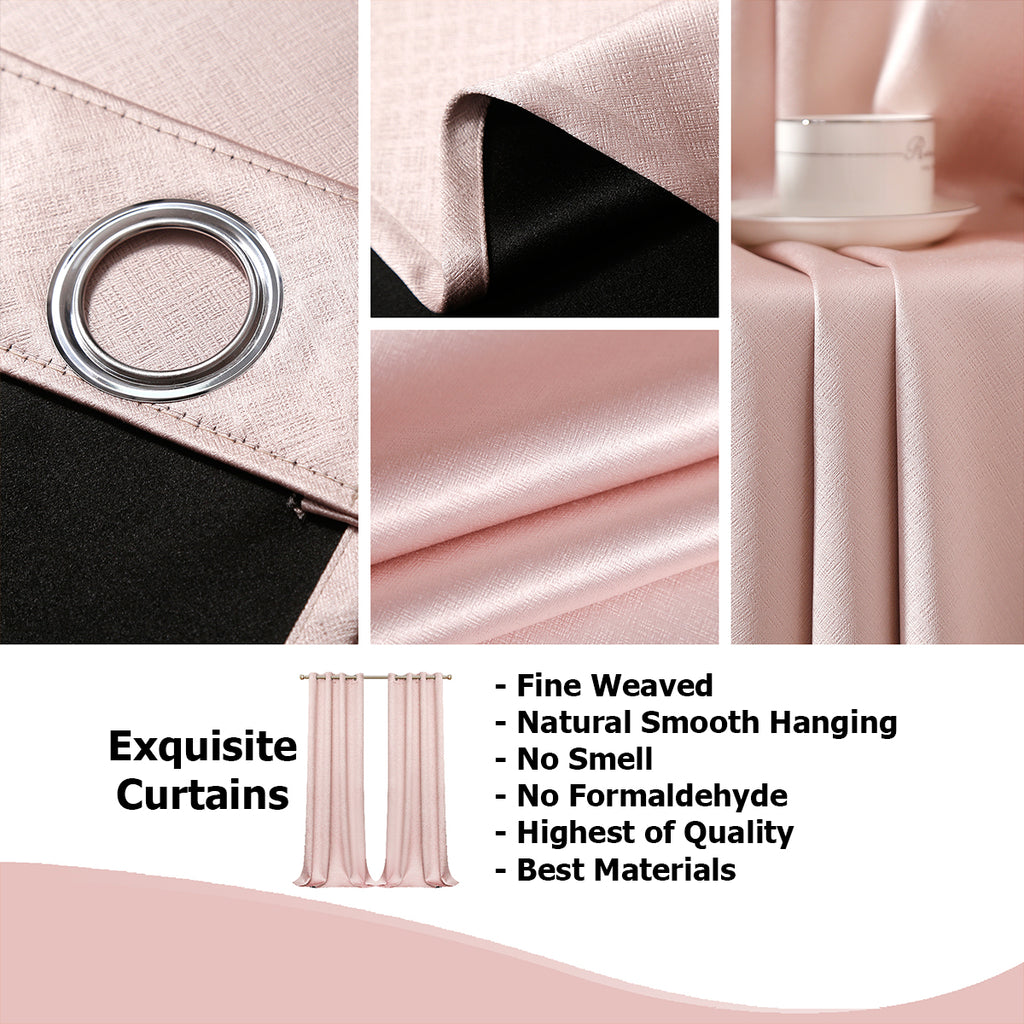 Jolly's Satin Curtains - Pink