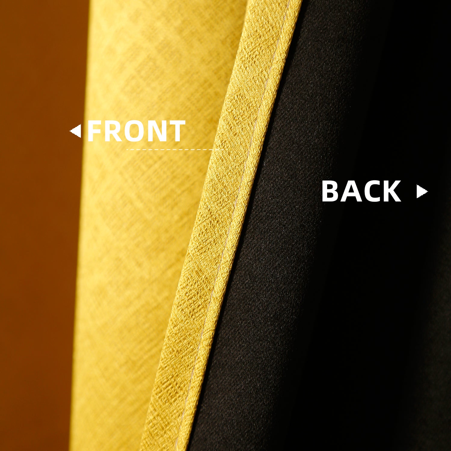 Jolly's Satin Curtains - Yellow