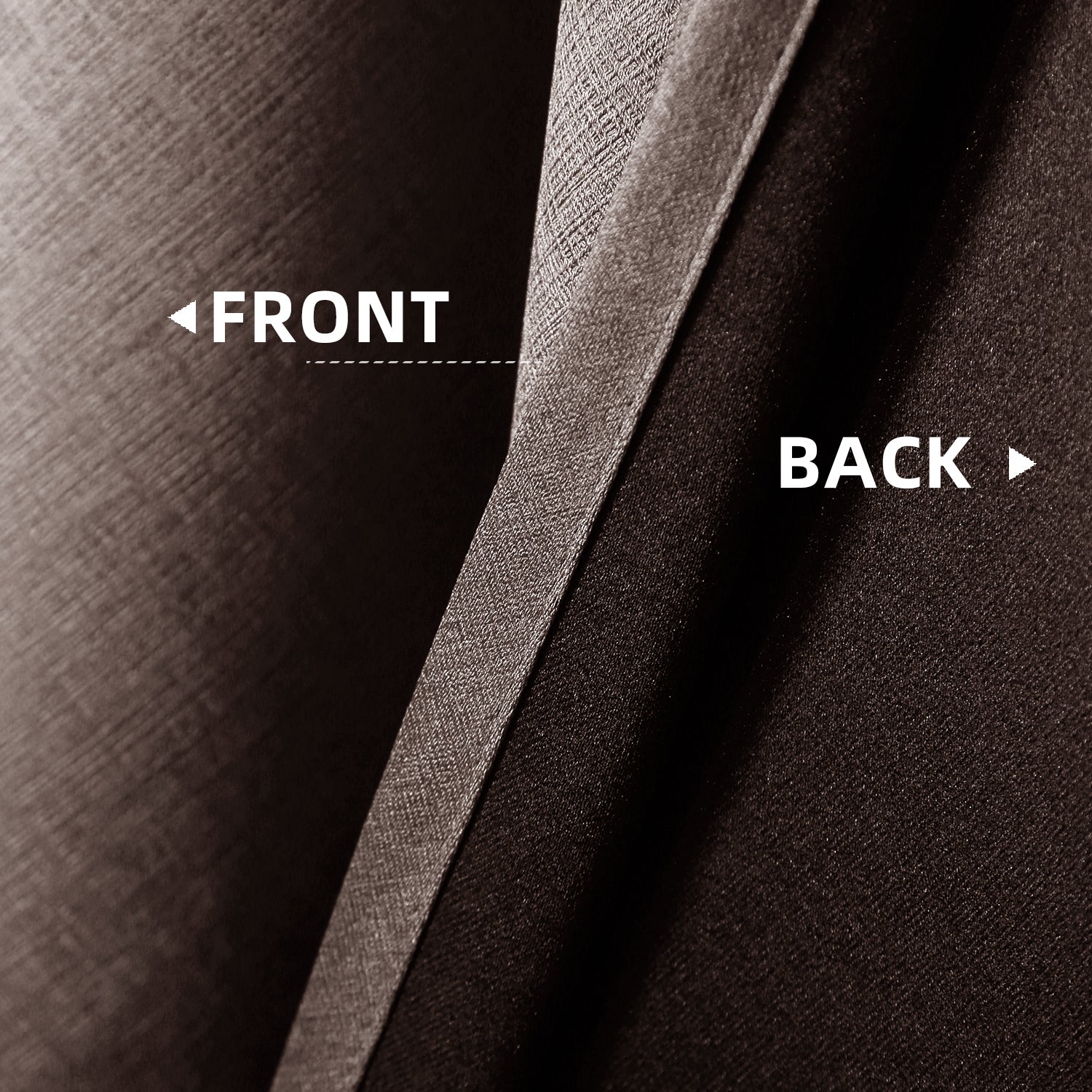 Jolly's Satin Curtains - Brown