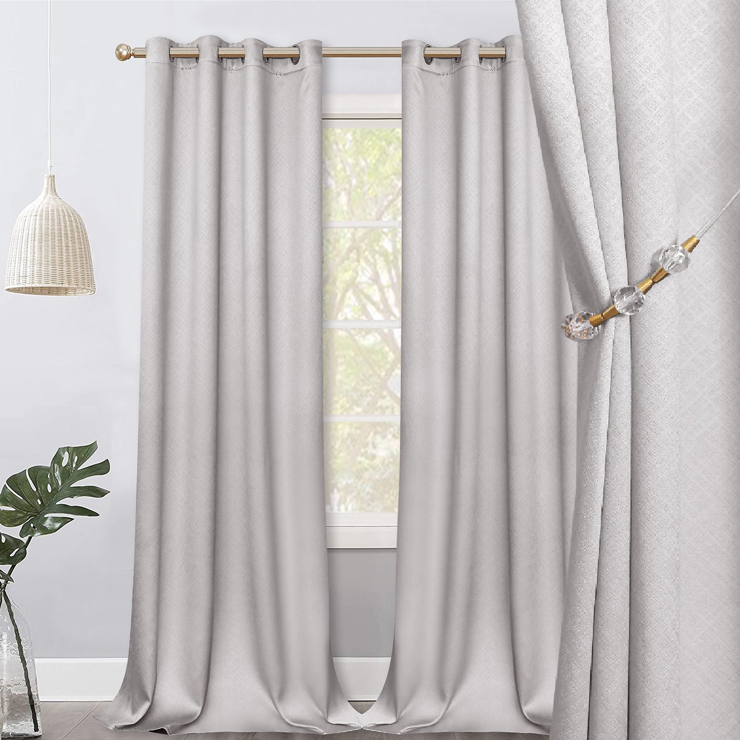 Jolly's Satin Curtains - Silver