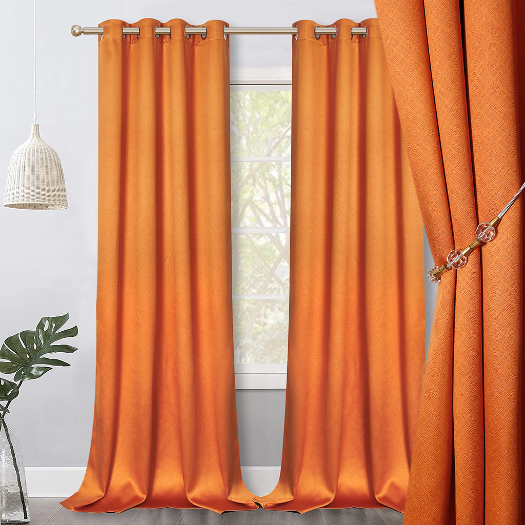 Jolly's Satin Curtains - Orange