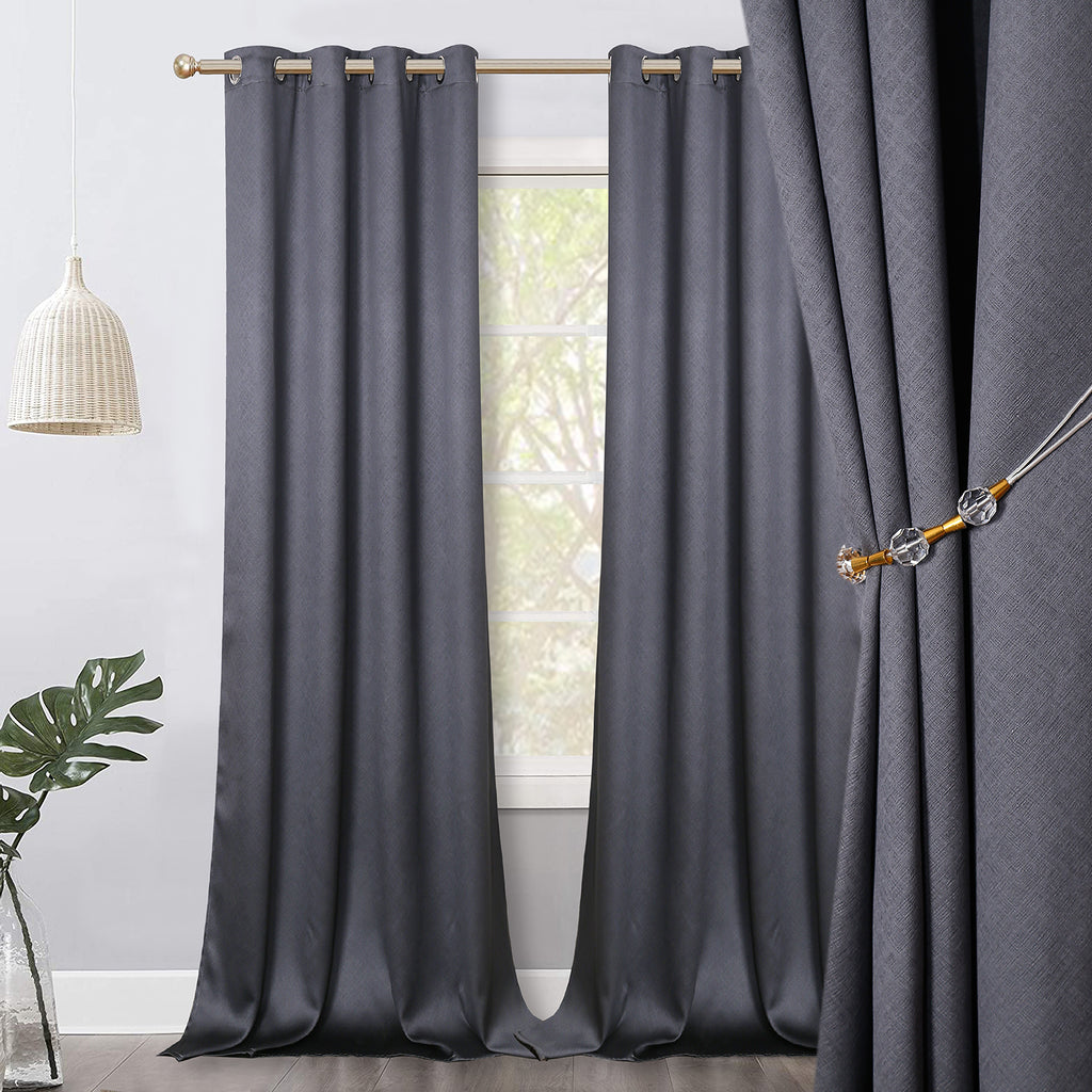 Jolly's Satin Curtains - Dark Gray