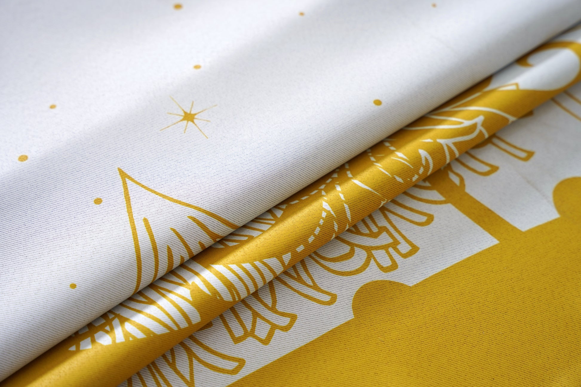 Christmas Curtains - White Xmas Trees