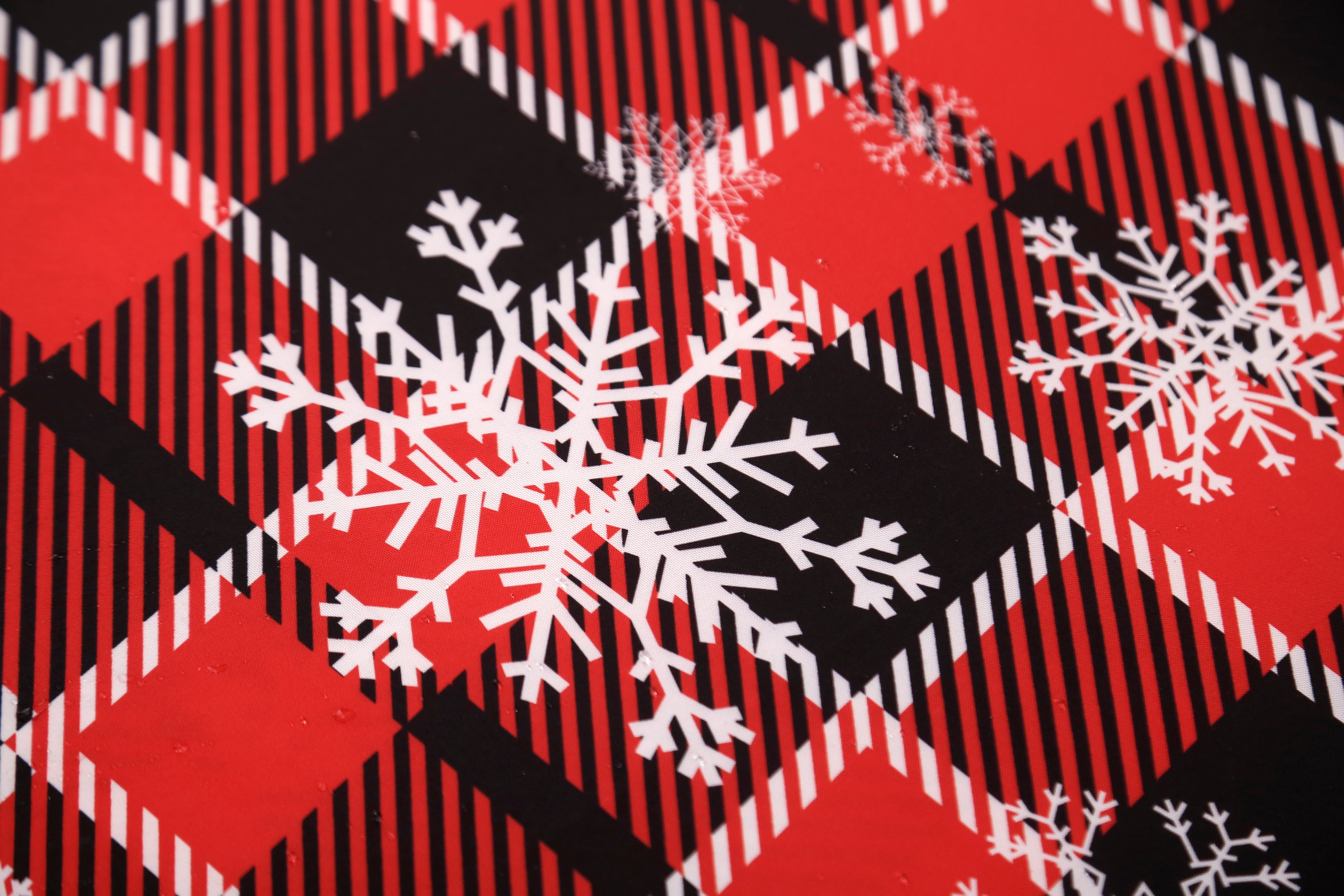 Christmas Wonderland Pattern Rectangle Tablecloth - Red Plaid