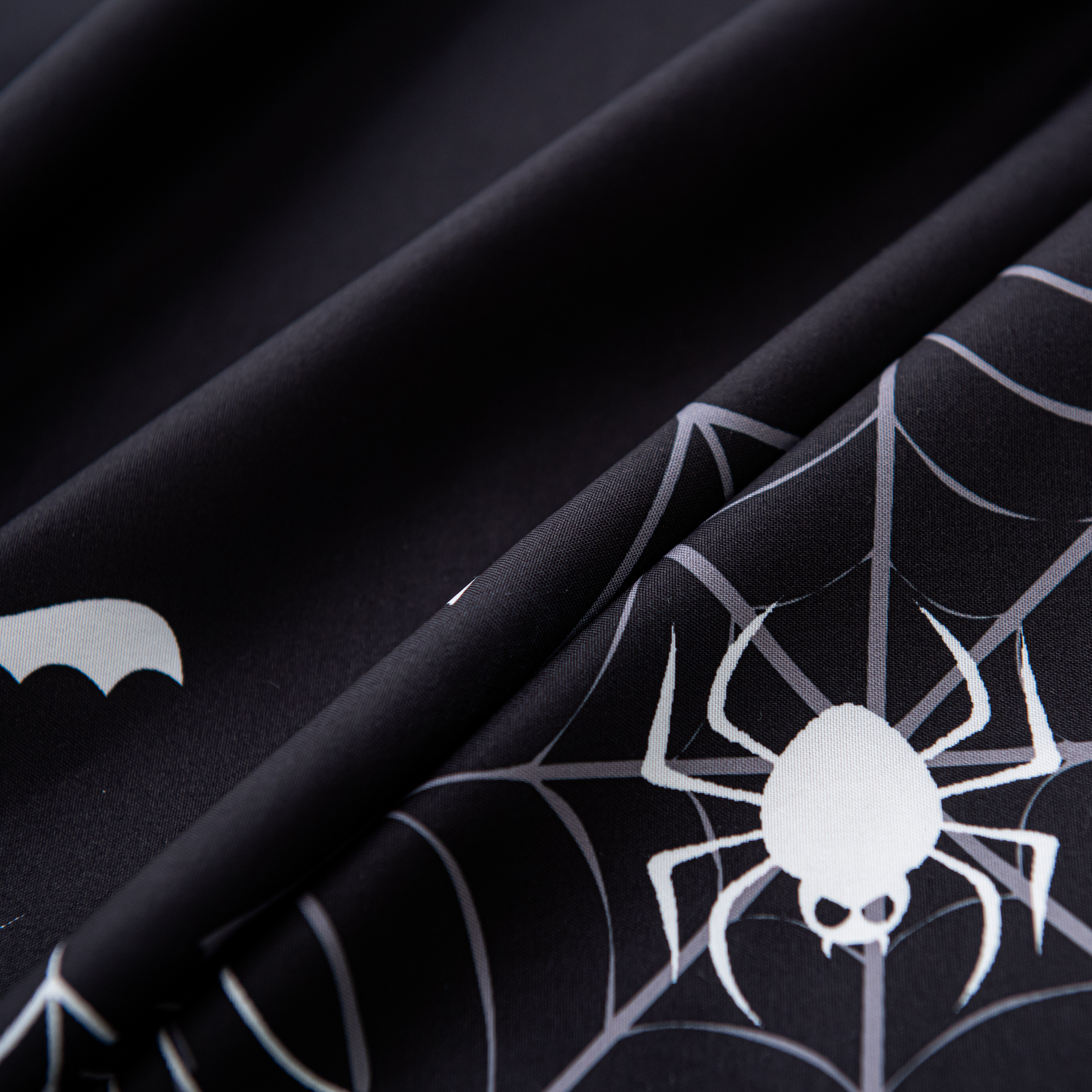 Halloween Spiderweb Striped Tablecloth - Purple