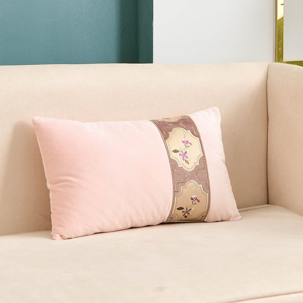 May's Decorative Velvet Throw Pillow Covers - Chinese Orchid [Dusty Pink]