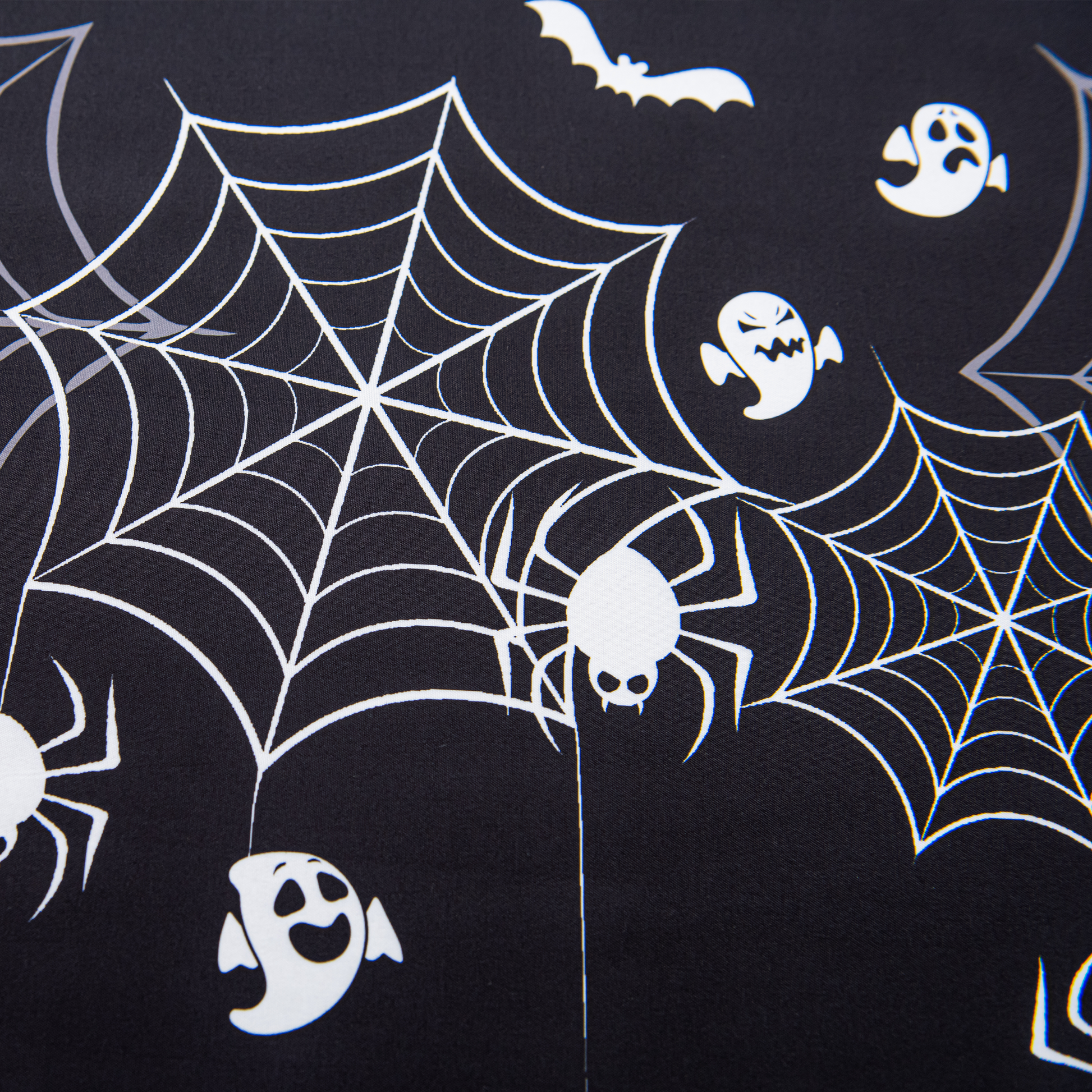 Halloween Spiderweb Striped Tablecloth - Purple
